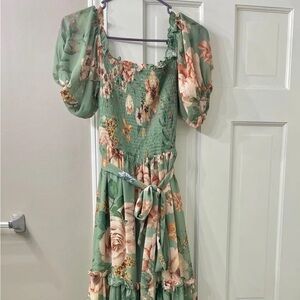 Baltic Born Sage Floral Maxi Dress